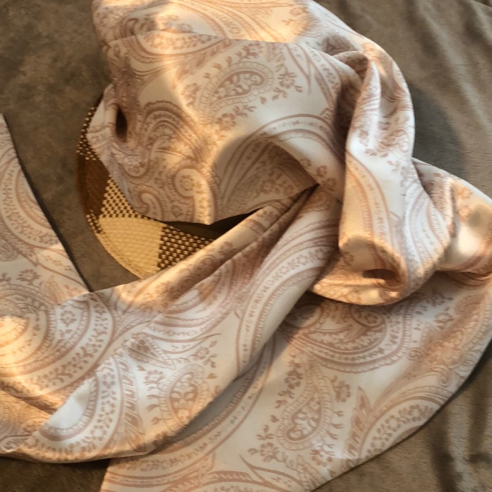 Wide long scarf silk like